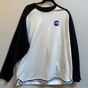 Vintage Nike Y2K Basketball Swoosh Warmup Jersey Long Sleeve Shirt Sz XXL